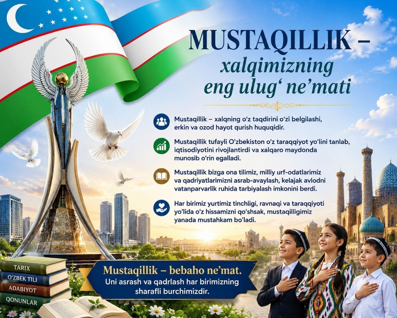 Mustaqilligimiz abadiy bo'lsin!
